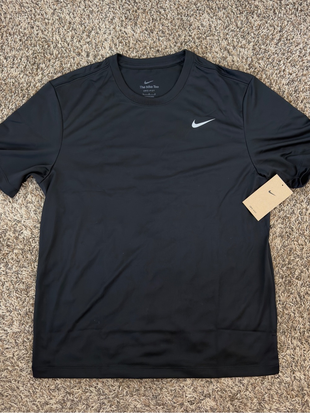 Nike Black Short-Sleeve Dri-FIT Crew Tee